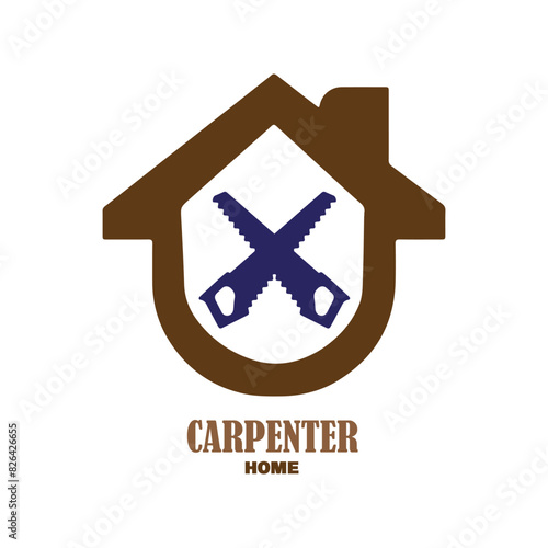 carpenter logo design for graphic designer or workshop identity