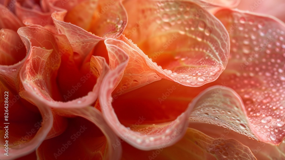 An Extreme Close up Of A Flower Petal Highlighting The Textures And An Extreme Close up Of A Flower Petal Highlighting The Textures And