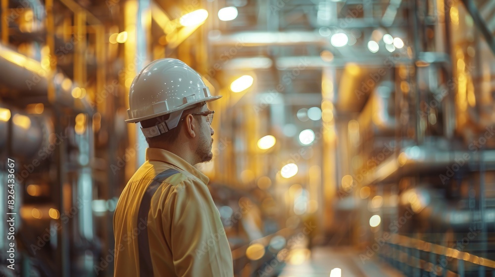 A professional engineer is checking equipment system in industry factory. A professional engineer is checking equipment system in industry factory.