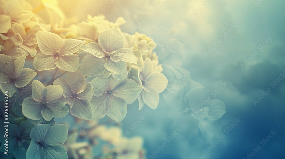 Serene hydrangea blossoms in soft light Serene hydrangea blossoms in soft light