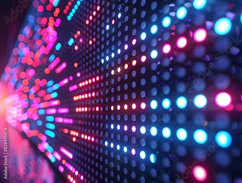 Dazzling Neon Dot Matrix Digital Backdrop for Tech and Gadget Product Displays