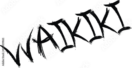 Black and white graffiti art of the word TAKI