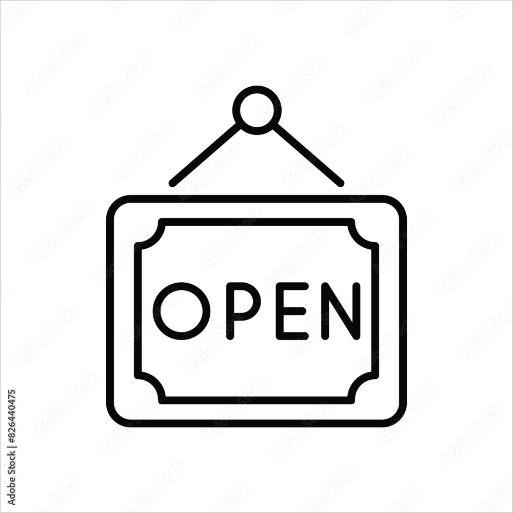 Open Sign vector icon Open Sign vector icon
