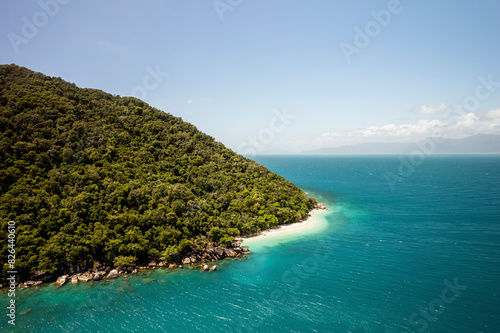 Aerial view of Nudey Beach, Fitzroy Island, Queensland, Australia. photo