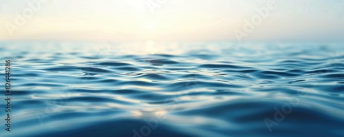 Calm sea water surface with distant horizon, close up, infinity theme, surreal, overlay, ocean horizon backdrop