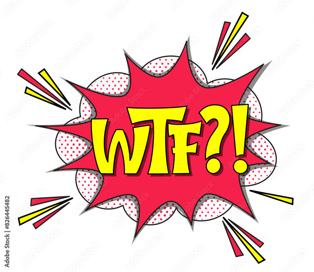 Comic lettering wtf. Vector bright cartoon illustration in retro pop art style. Comic text sound effects. EPS 10. Comic lettering wtf. Vector bright cartoon illustration in retro pop art style. Comic text sound effects. EPS 10.