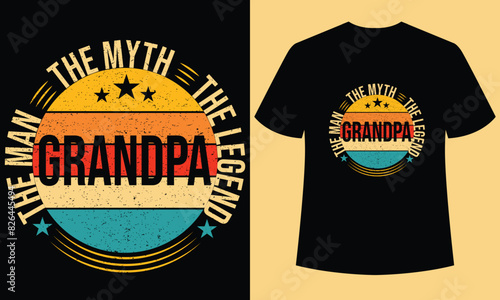 grandpa the man the myth the legend t-shirt design
