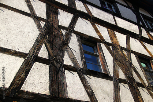 Wooden frames of traditional fachwerk buildings in Germany