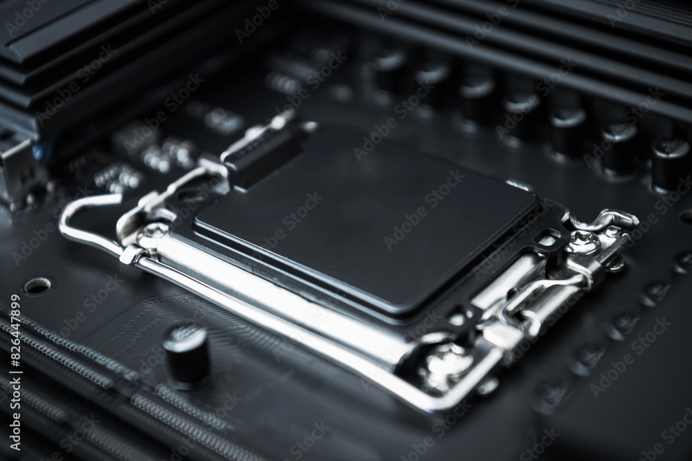 Modern Computer Processor Close Up. Modern Computer Processor Close Up.