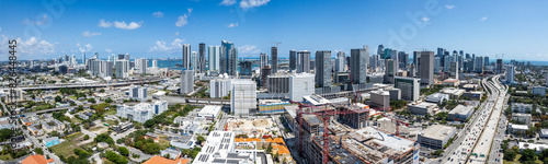 Aerial view of central downtown Miami, Florida, United States. photo