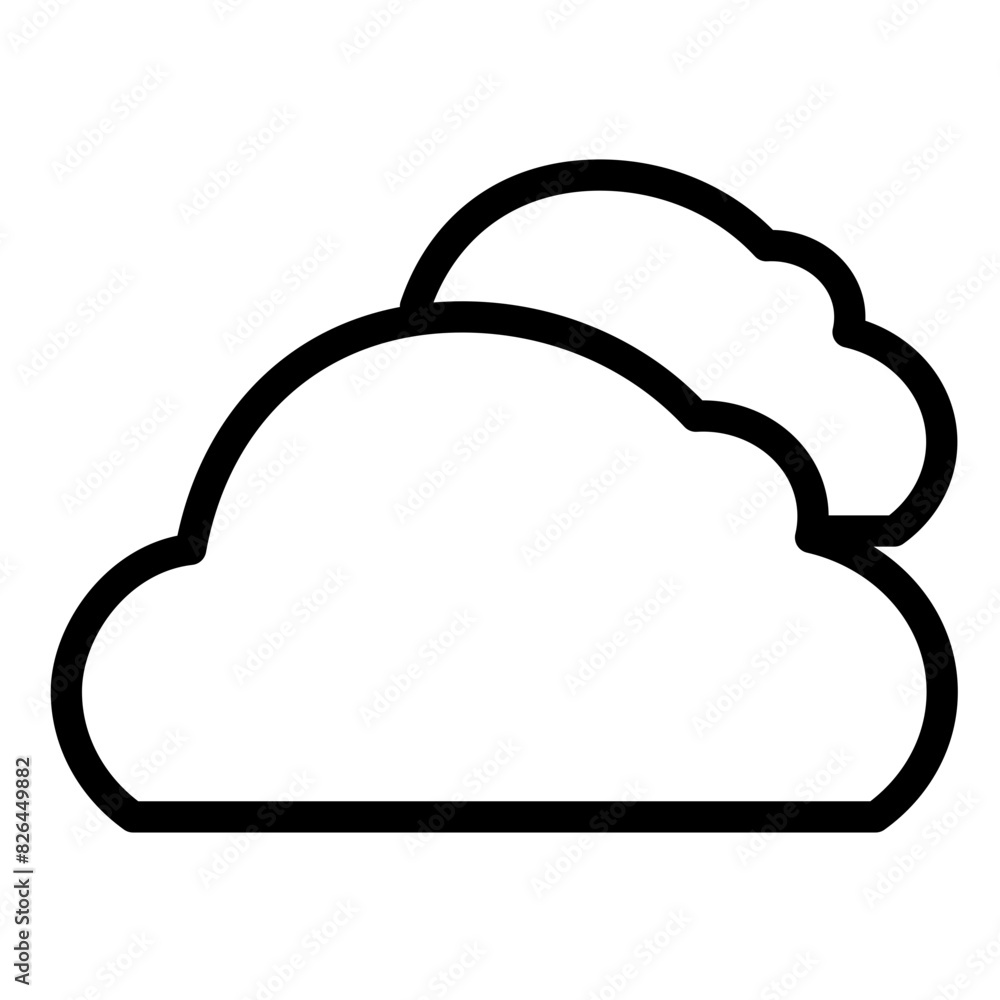 Cloud Icon in Line Style Cloud Icon in Line Style