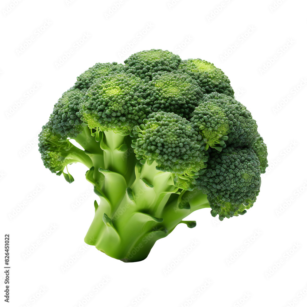 Fresh green broccoli on transparent background Fresh green broccoli on transparent background