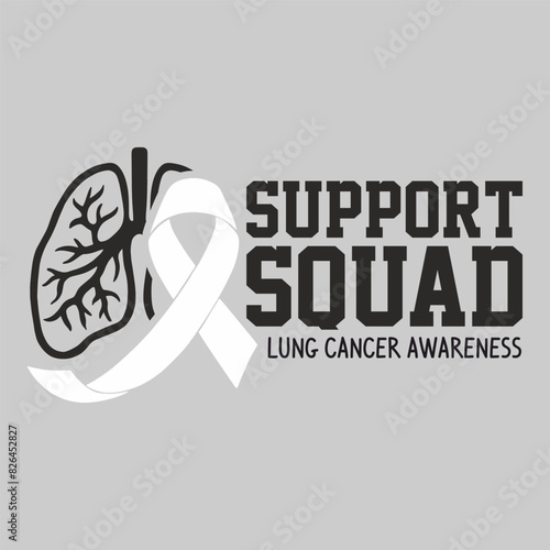 Lettering lung cancer vector EPS