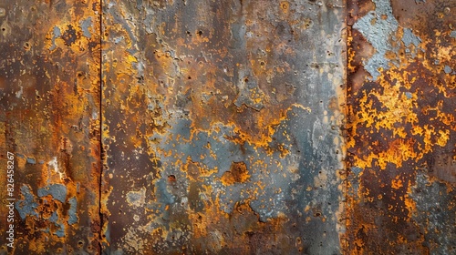 rusted iron surface with oxidation and damage worn metal texture background abstract photography photo