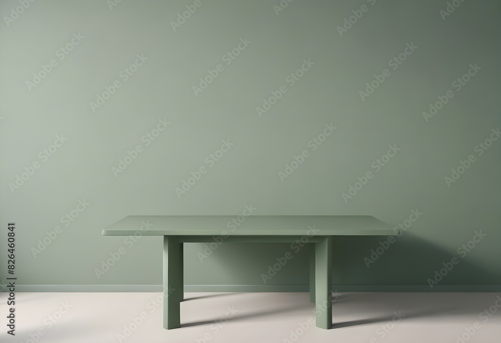 Minimal empty wooden table with sunlight. tone on tone. 