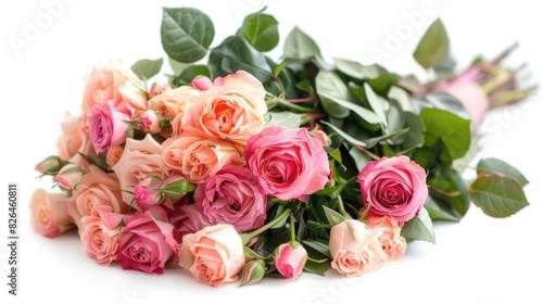 Bouquet of Flowers - Beautiful Wedding Roses in Pink Floral Arrangement