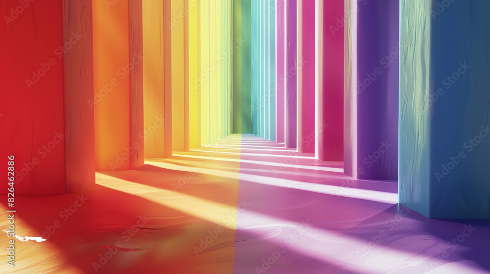 Vibrant Rainbow Slice Perspective in Hyper Quality Vibrant Rainbow Slice Perspective in Hyper Quality