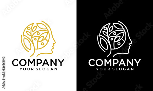 natural therapy mind for health logo designs simple modern