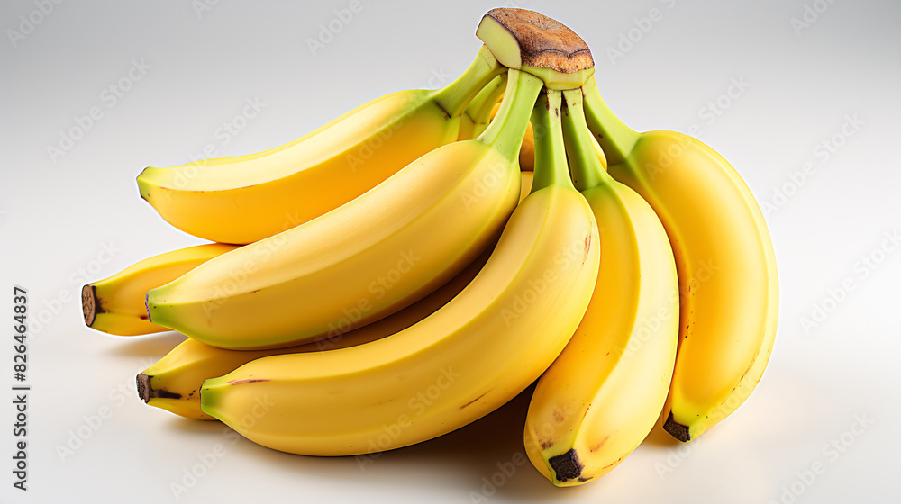 a bunch of bananas on a white surface