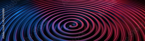 Abstract background featuring hypnotic concentric circles in shades of red and blue  creating a dynamic and mesmerizing visual effect.