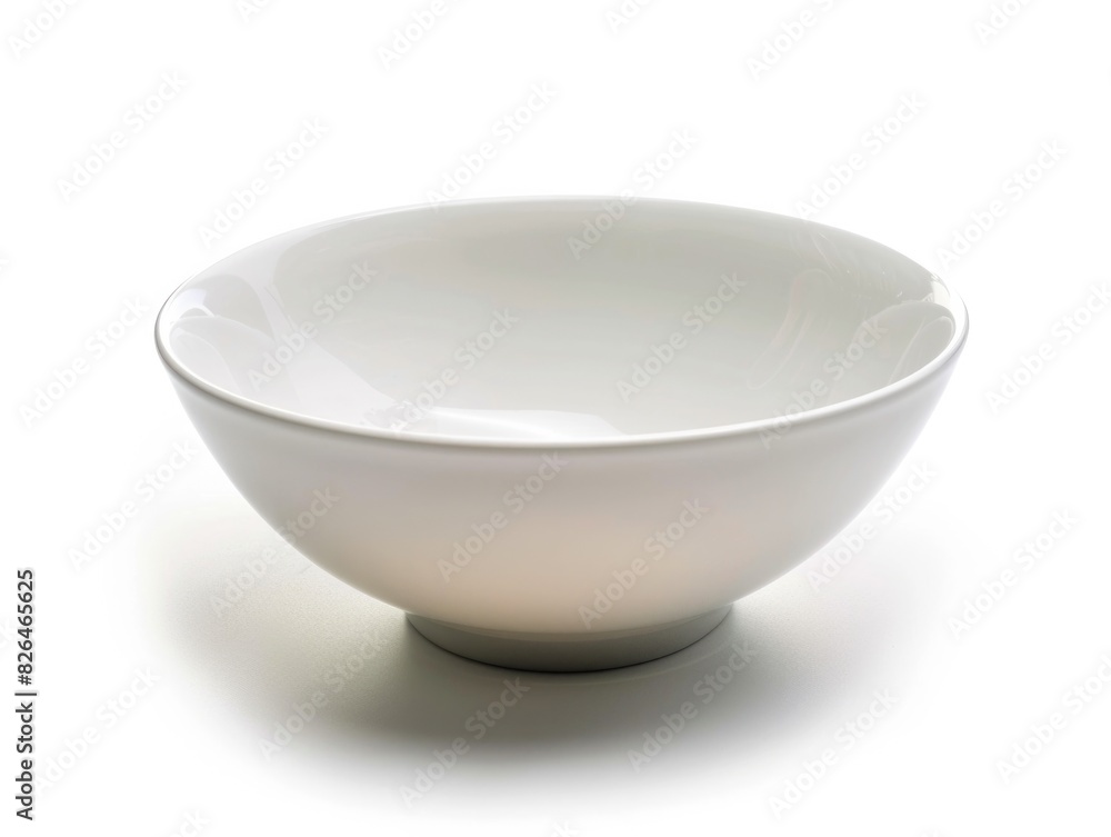 Bowl. Empty White Salad Bowl Closeup Isolated on White Background Bowl. Empty White Salad Bowl Closeup Isolated on White Background