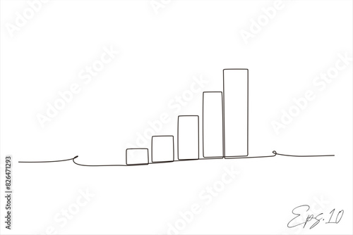 diagram level continuous line vector illustration