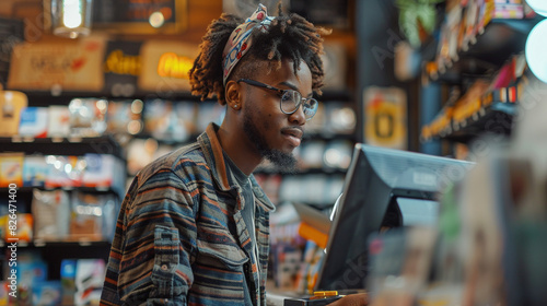 An attentive employee patiently assisting the customer with personalized recommendations.  photo