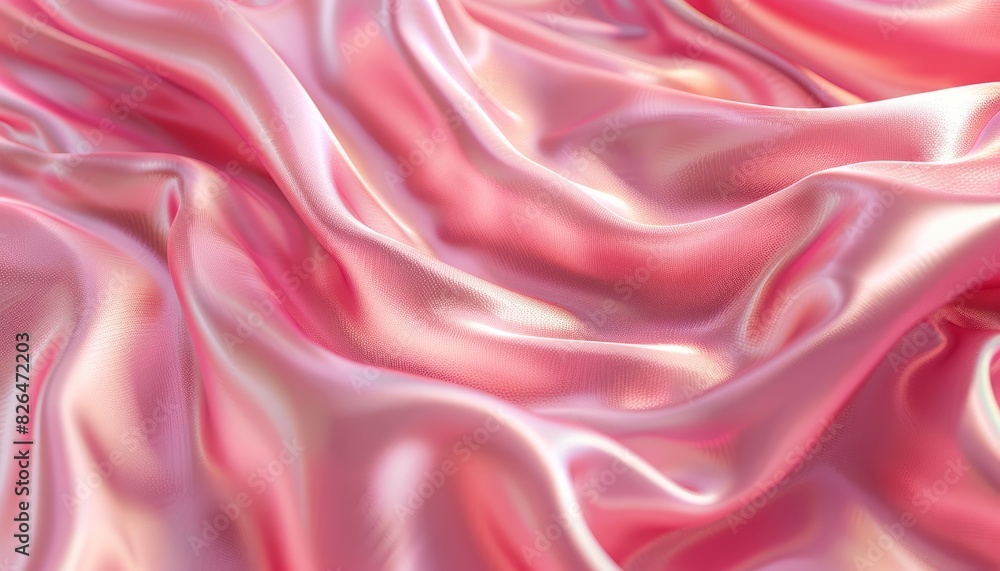 A smooth pink satin background, ideal for creating a soft, romantic, or luxurious visual atmosphere A smooth pink satin background, ideal for creating a soft, romantic, or luxurious visual atmosphere