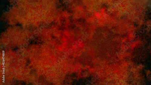 Abstract hot sunrise or burning fire colors background. Colorful sunrise or sunset colors in cloudy shapes. Red Smoke on a black background.