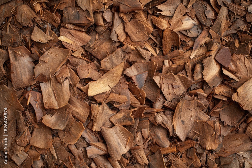 Brown Textures: Closeup Detail of Wood Shaves for Garden Parterre Background Brown Textures: Closeup Detail of Wood Shaves for Garden Parterre Background