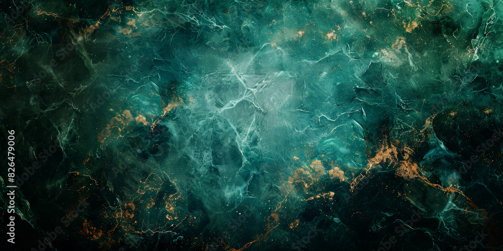 Obraz premium abstract turquoise and gold marble surface,