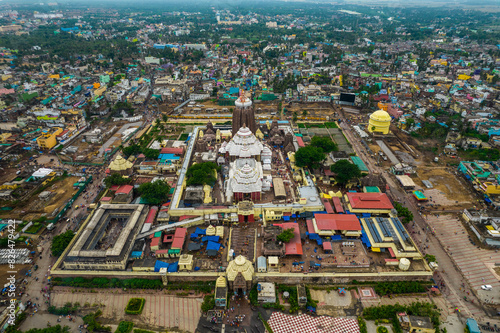 Aerial view of Jagannatha Temple, Puri, Odisha, India.