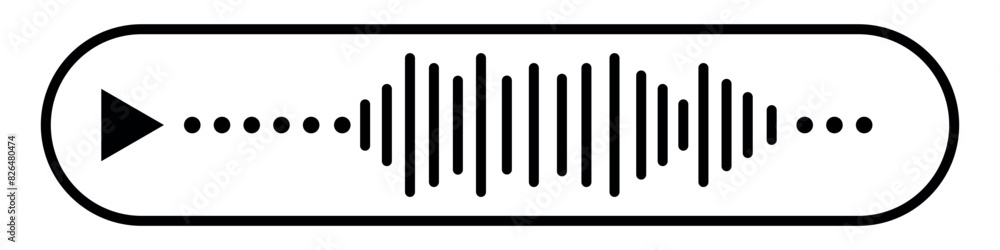 Voice message icon isolated on transparent background. Vector illustration. Voice message icon isolated on transparent background. Vector illustration.