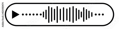Voice message icon isolated on transparent background. Vector illustration.
