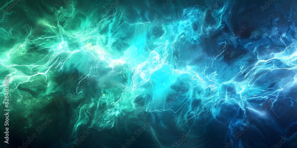 Neon Electric Currents Pulsing With Energetic Vibrant Power and Dynamic Fluid Motion for Futuristic Technology and Digital Graphic Design Concepts