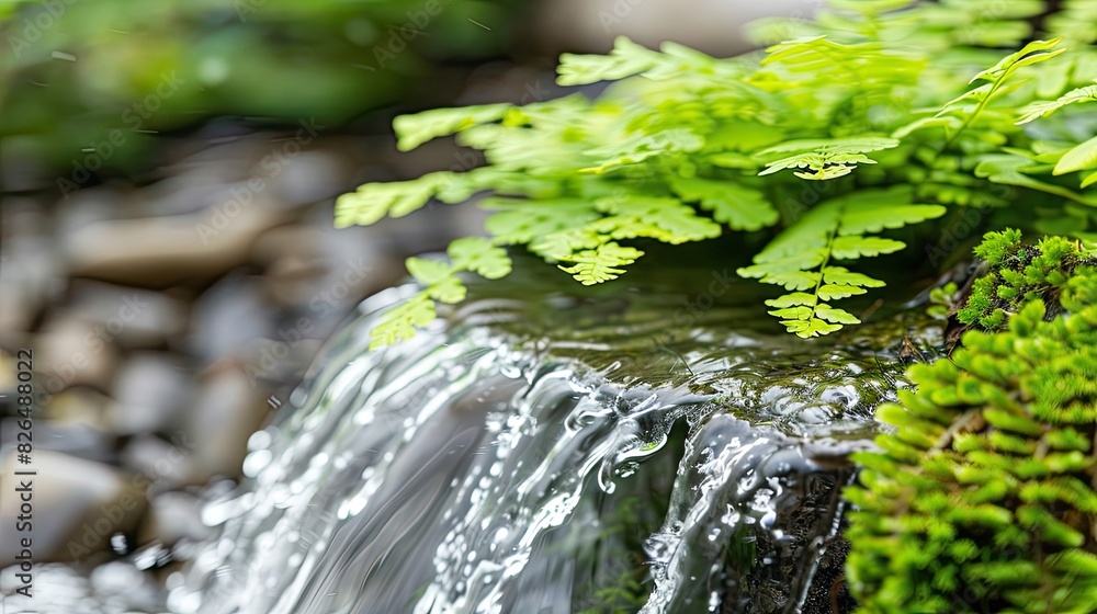 a natural background formed by the harmonious interplay of water and lush green plants, evoking a sense of tranquility and rejuvenation. a natural background formed by the harmonious interplay of water and lush green plants, evoking a sense of tranquility and rejuvenation.