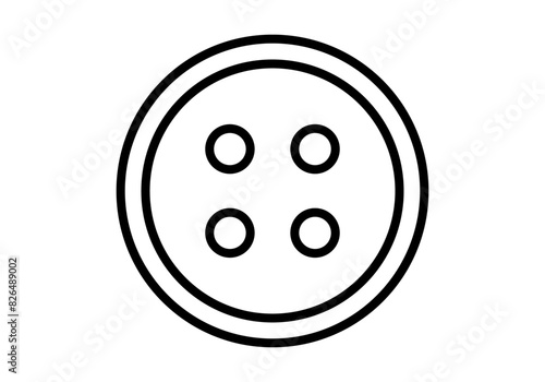Icono negro de un botón en fondo blanco.