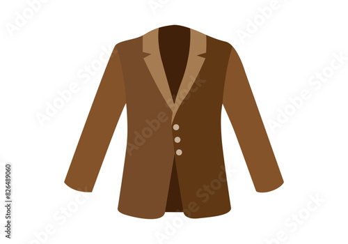 Gabardina marrón de cuero en fondo blanco.