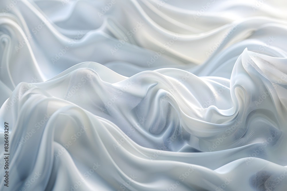 Elegant White Satin Fabric Texture Background