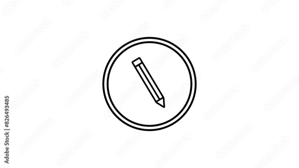 Animated of pencil icon. pen icon animation concept 4k
Animated of pencil icon. pen icon animation concept 4k