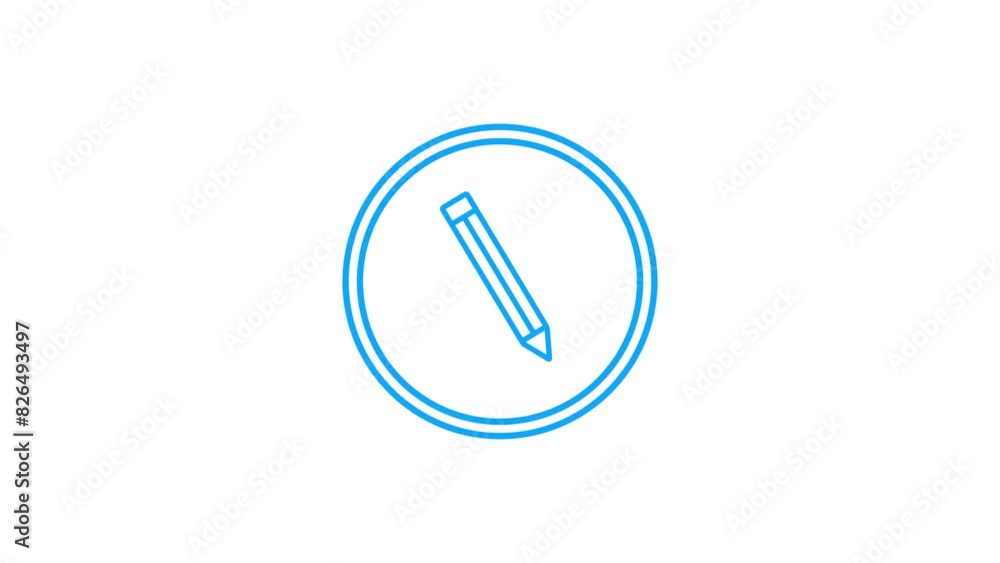 Animated of pencil icon. pen icon animation concept 4k
Animated of pencil icon. pen icon animation concept 4k