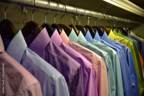 Wallpaper Mural Business Shirts in Colourful Closet: Organized Office Attire for the Fashionable Businessman Torontodigital.ca