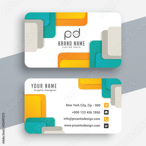 clean style modern business card design template