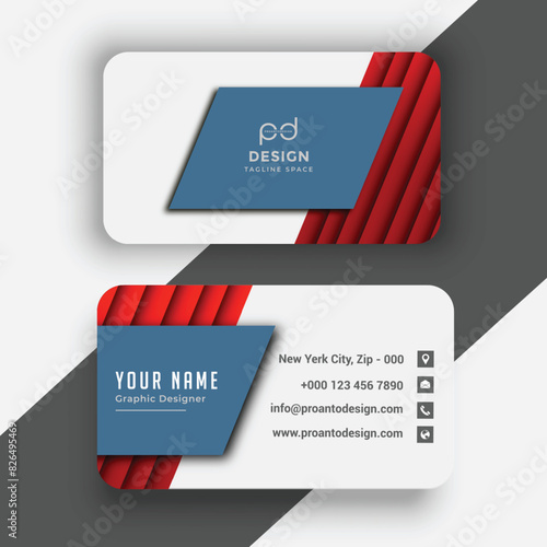 clean style modern business card design template