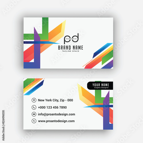 clean style modern business card design template
