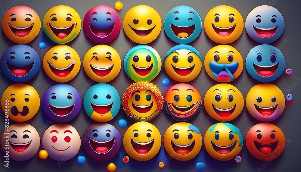 Bunte Sammlung von Smile aller Art Bunte Sammlung von Smile aller Art
