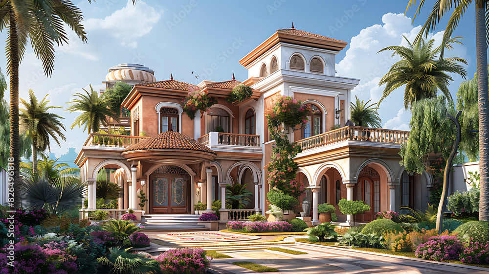 Modern arab house concept design Modern arab house concept design