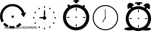 Clock cartoon vectors set