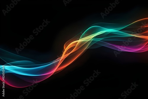 abstract neon wave background, backgrounds 