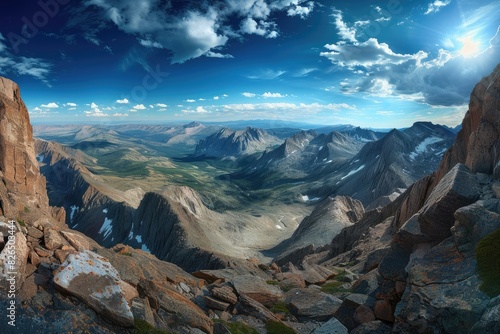 Ethereal Peaks: Panoramic captures of ethereal beauty in mountainous panoramas